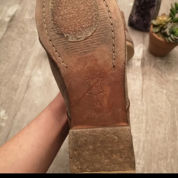 FREE PEOPLE Bohemian Laceup Ankle Boots Distressed Leather/Suede EU 38 US 7.5 - Picture 6 of 11